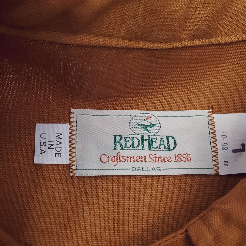 Redhead Jacket Mens Large Brown Field Coat Upland Bird Hunting VTG USA MADE - Picture 6 of 16